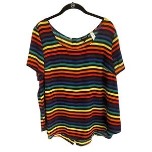 Torrid Rainbow Stripe Top